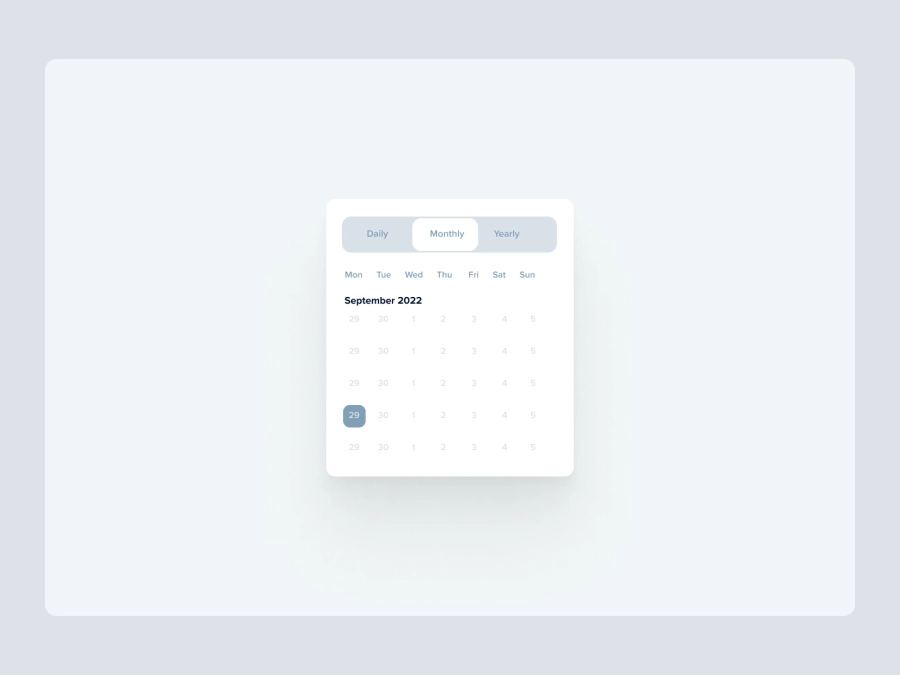 Download Calendar Widget for Figma and Adobe XD