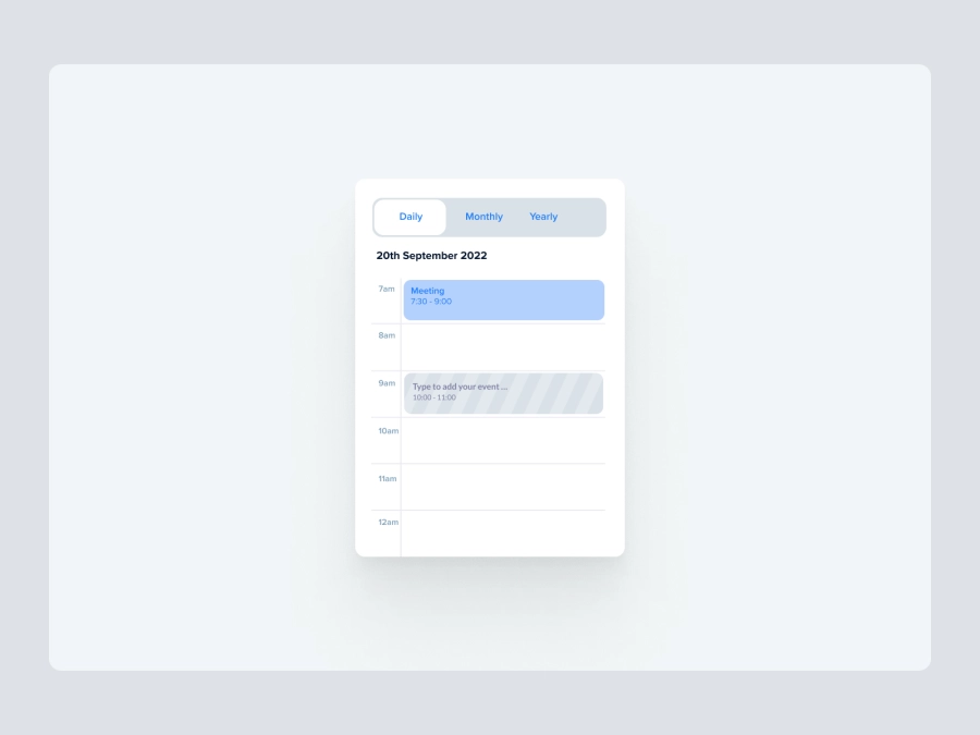 Download Calendar Widget for Figma and Adobe XD