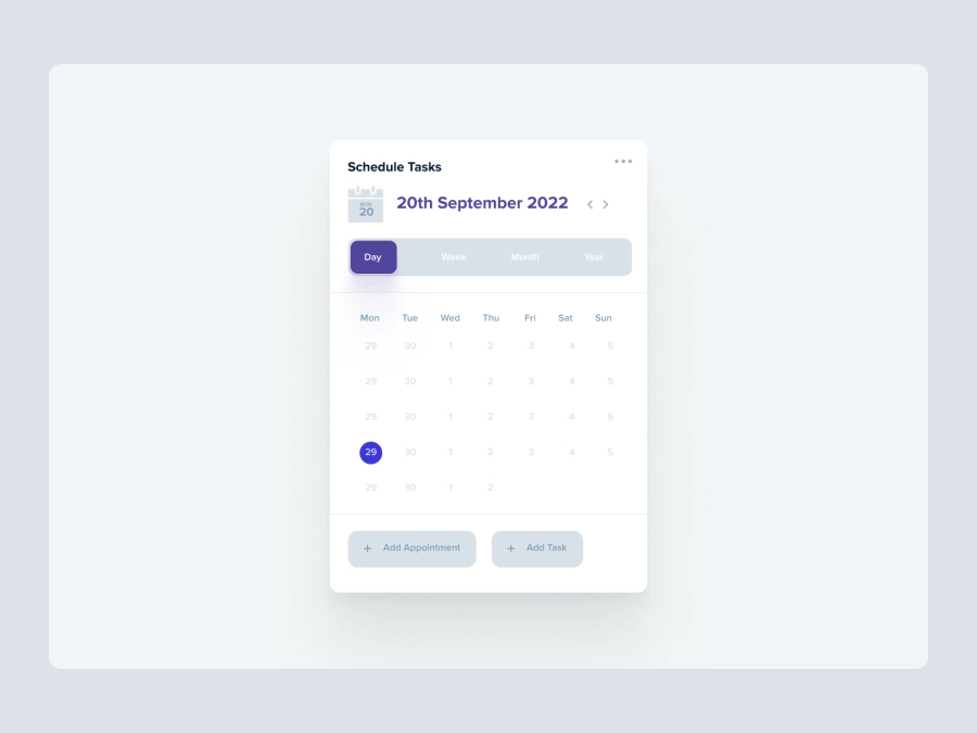 Download Calendar Widget for Figma and Adobe XD