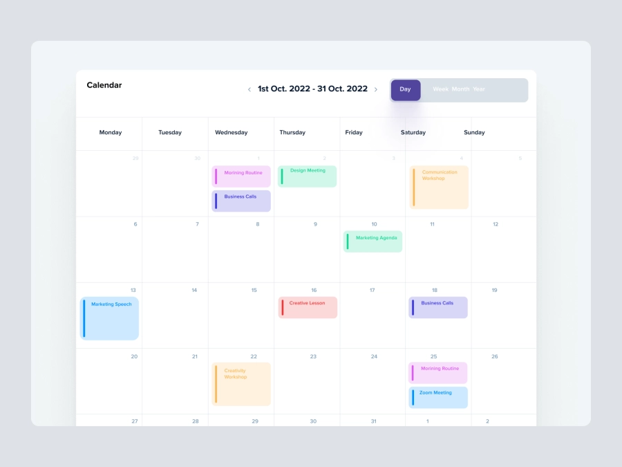 Download Calendar Widget for Figma and Adobe XD