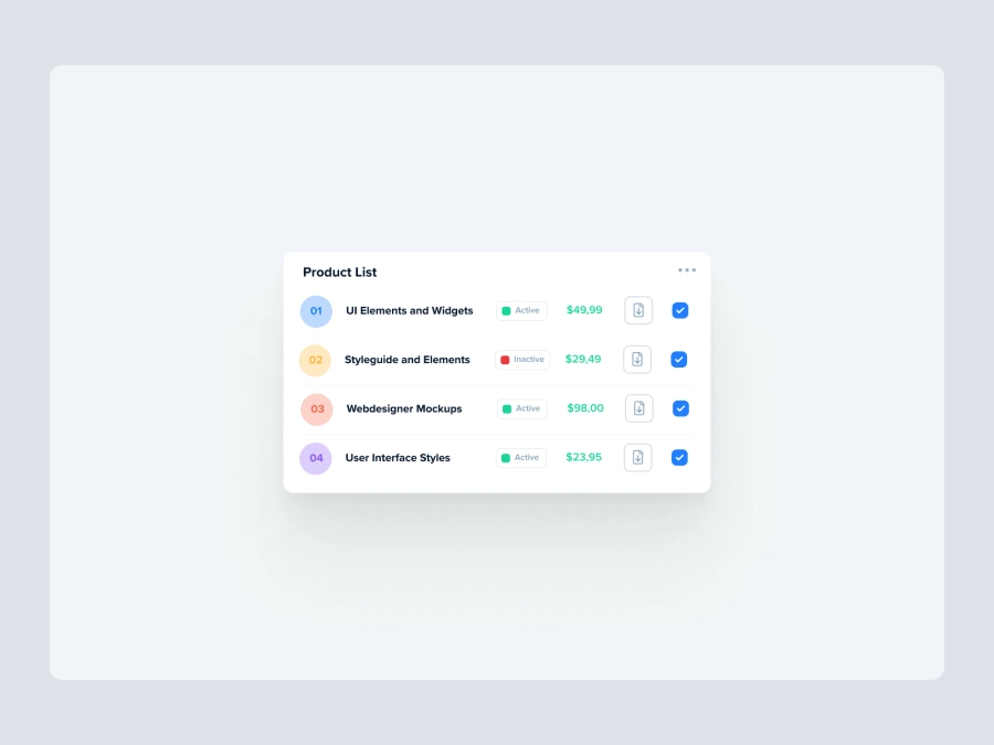 Download Table View for Figma and Adobe XD