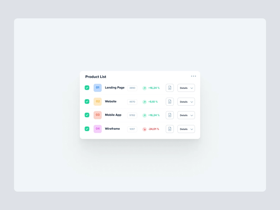 Download Table View for Figma and Adobe XD