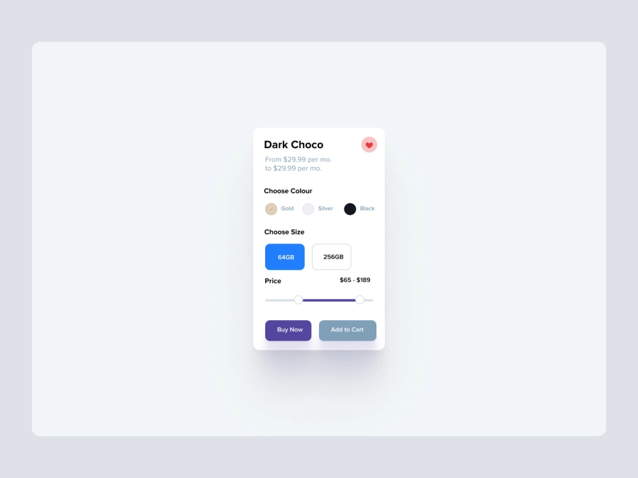 Download Filters - Color, Size and Price Filter for Figma and Adobe XD