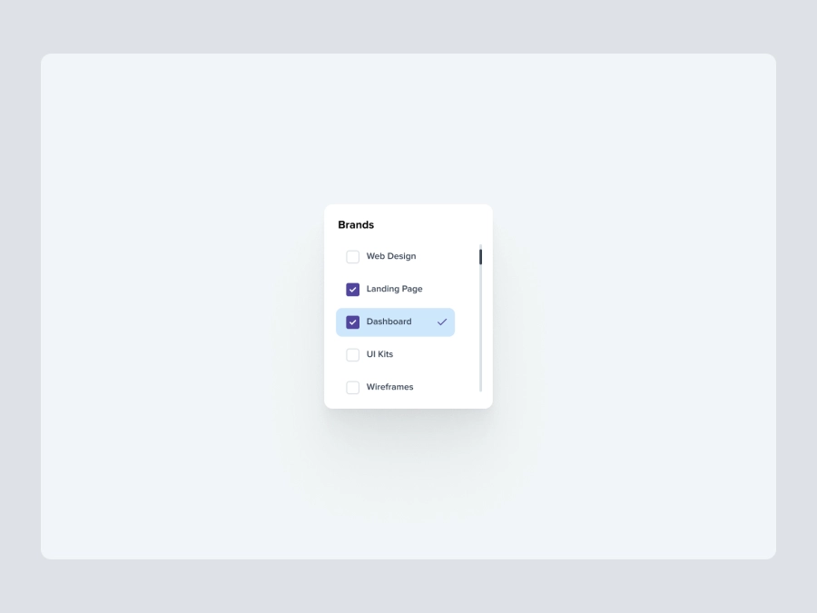 Download Brand Filters Widget for Figma and Adobe XD