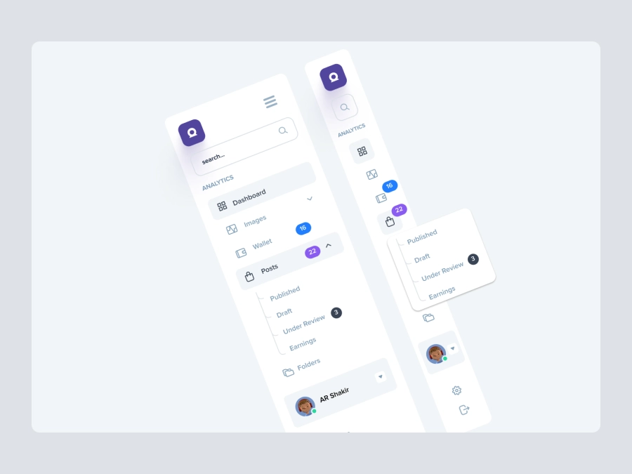 Download Dashboard Top Nav for Figma and Adobe XD