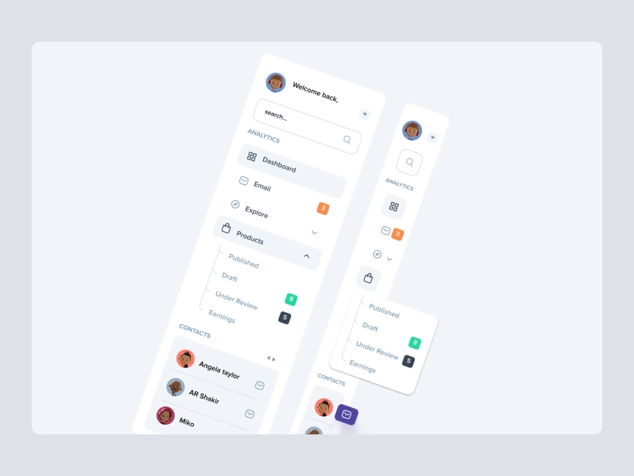 Download Dashboard Top Nav for Figma and Adobe XD