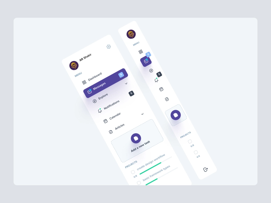 Download Dashboard Top Nav for Figma and Adobe XD
