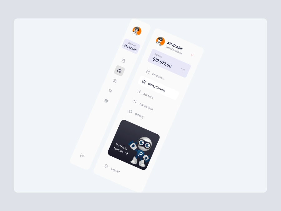 Download Dashboard Sidebar Navigation for Figma and Adobe XD