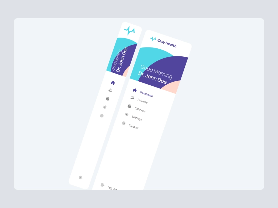 Download Dashboard Sidebar Navigation for Figma and Adobe XD