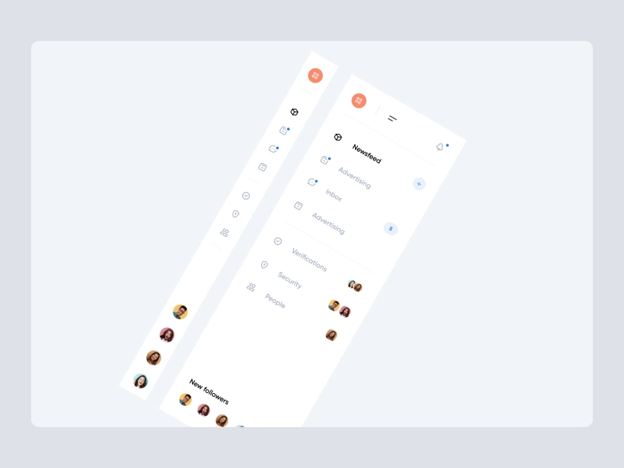 Download Dashboard Sidebar Navigation for Figma and Adobe XD