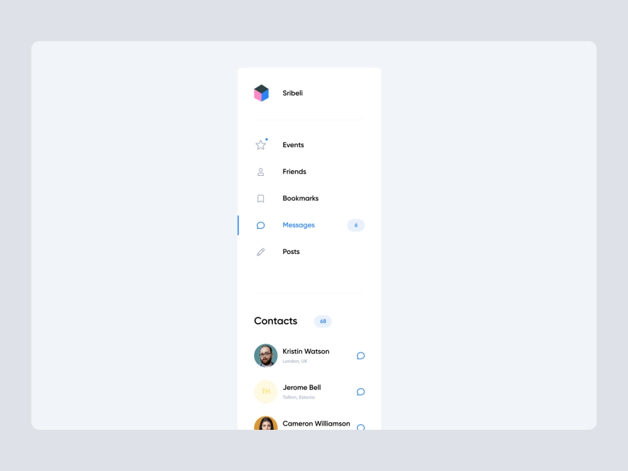 Download Dashboard Sidebar Navigation for Figma and Adobe XD