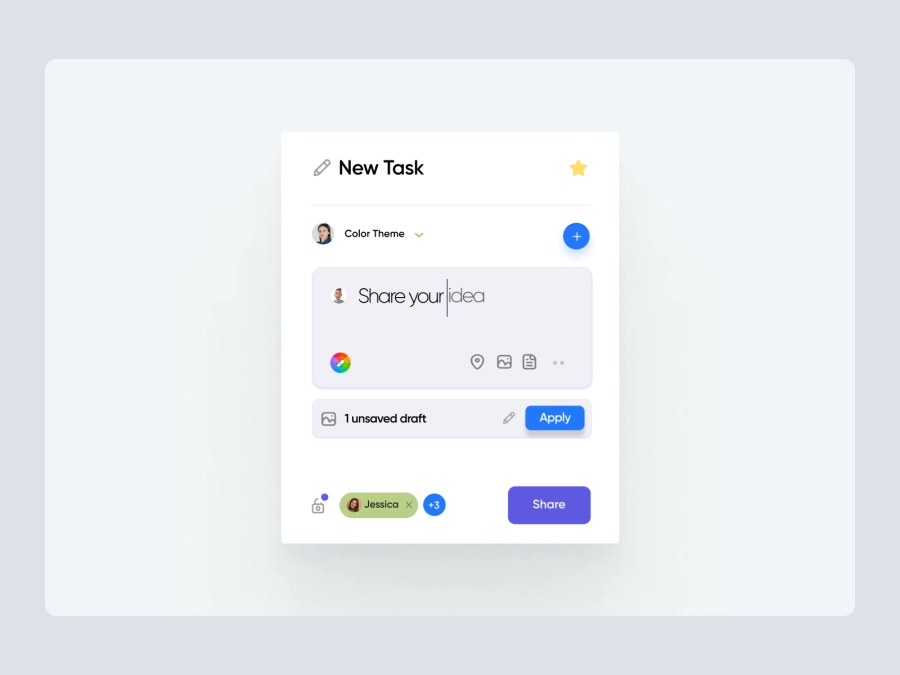 Download Widget - Create New Task UI for Figma and Adobe XD