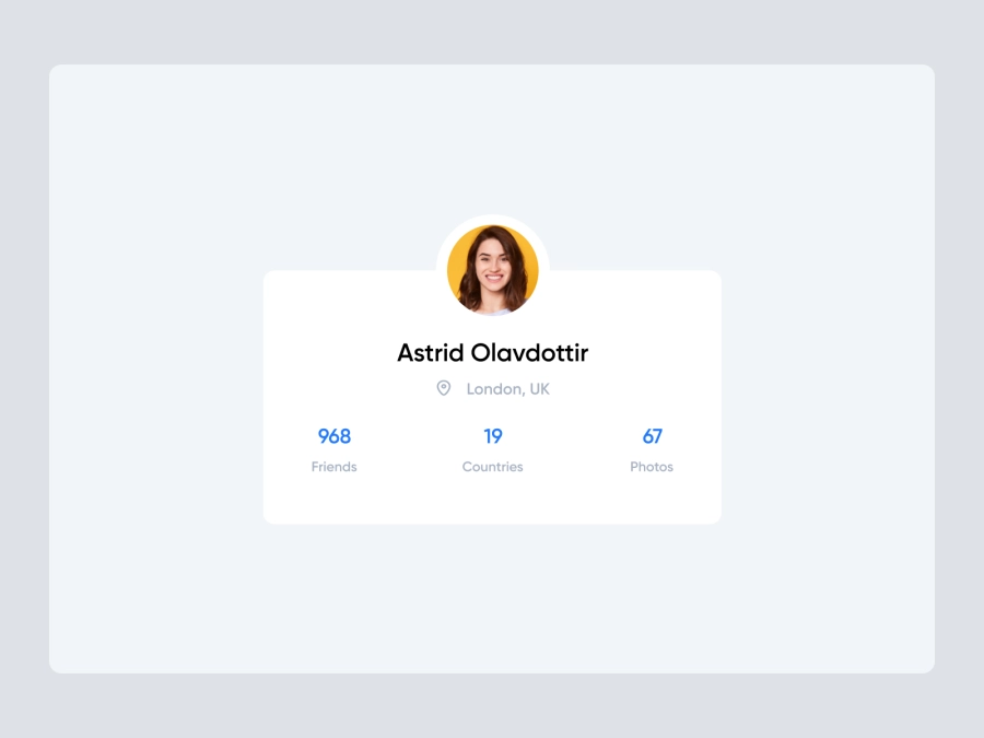 Download User Profile Card for Figma and Adobe XD