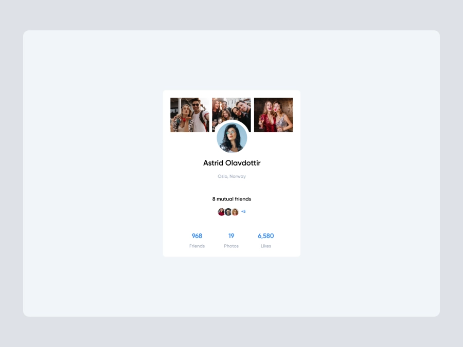 Download User Profile Card for Figma and Adobe XD