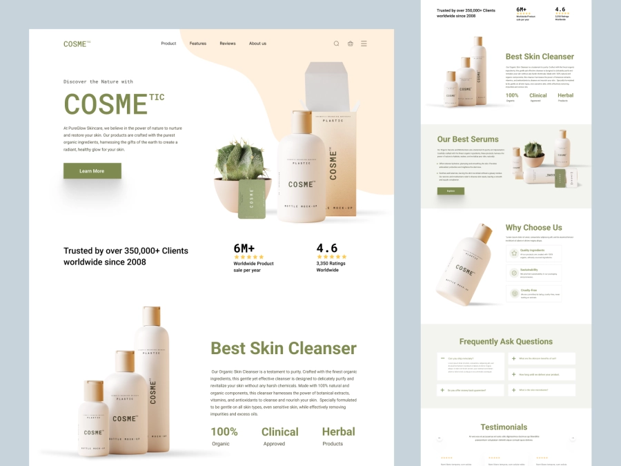 Download COSME - Beauty and Cosmetics Product Store for Figma and Adobe XD
