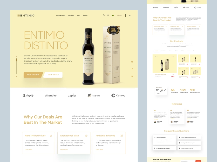 Download Entimio - Beauty and Cosmetics Product Store for Figma and Adobe XD
