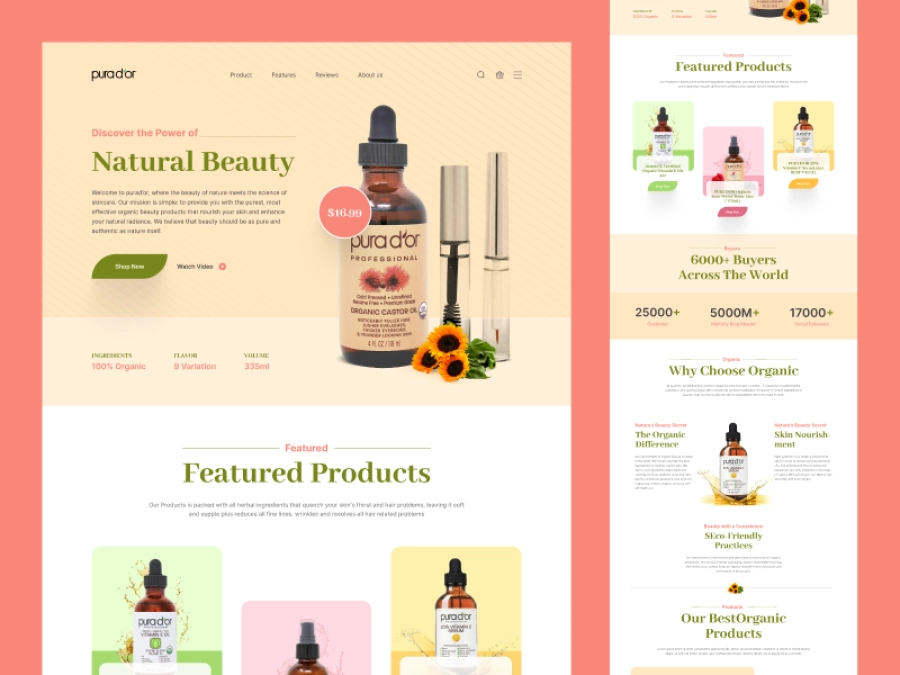 Download Purador - Cosmetics and Skincare Store for Figma and Adobe XD