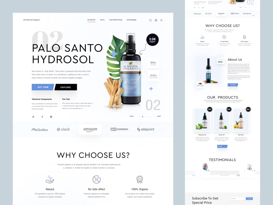 Download AUNatural Organics - Beauty and Cosmetics Store for Figma and Adobe XD