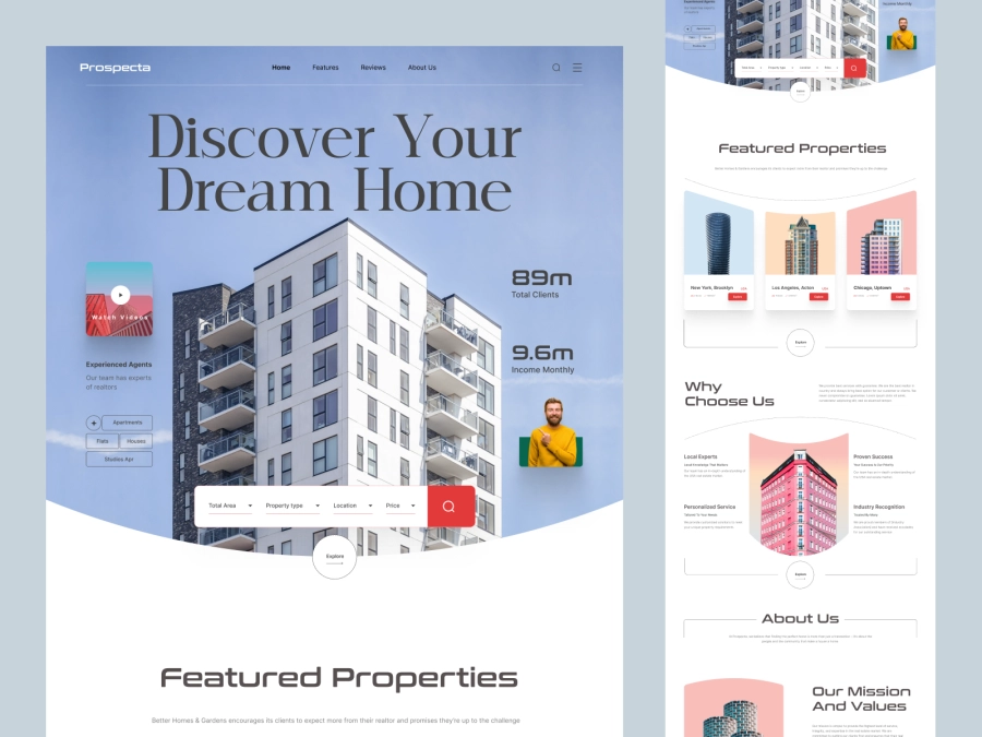 Download Prospects - Real Estate Website Homepage