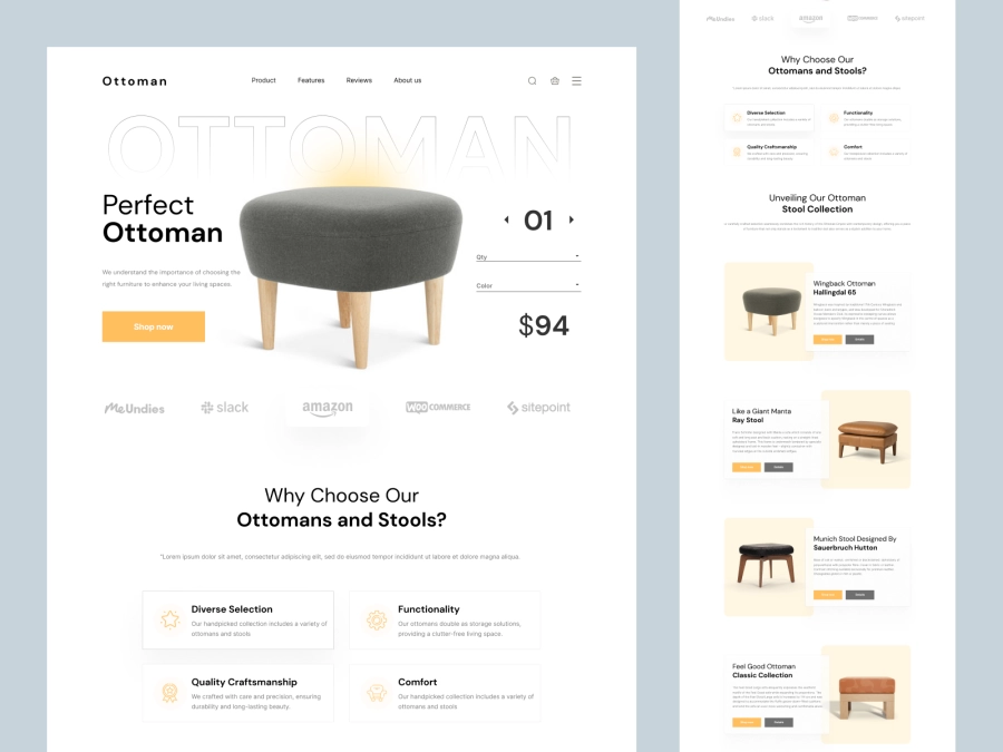 Download Ottoman - Furniture Store Design for Figma and Adobe XD