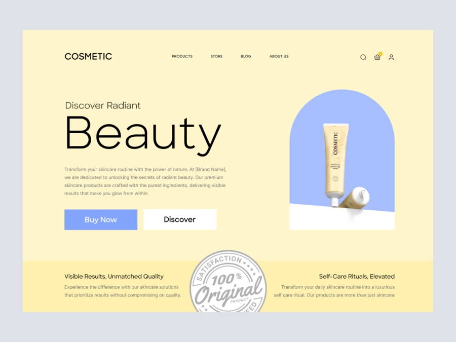 Download Cosmetics/Beauty Product Hero for Figma and Adobe XD