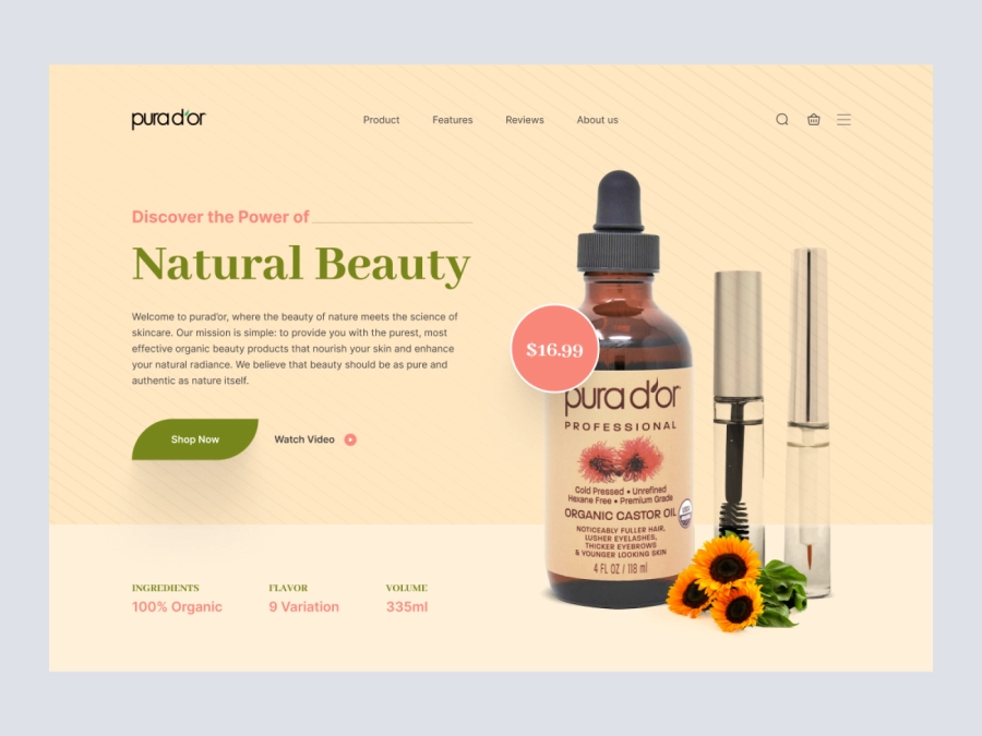Download Cosmetics/Beauty Product Hero for Figma and Adobe XD
