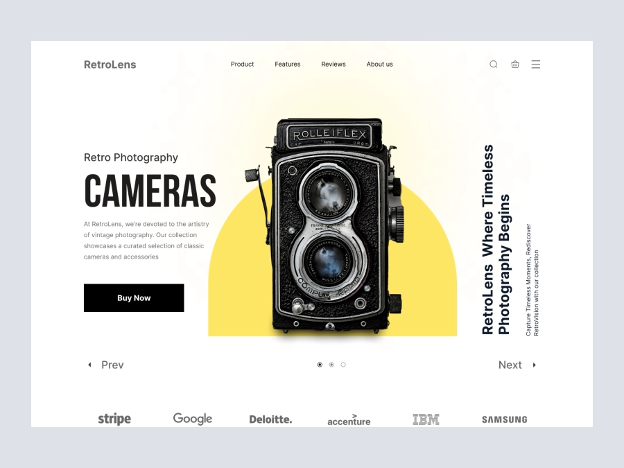 RetroLens - Camera Store for Figma and Adobe XD - screen 1