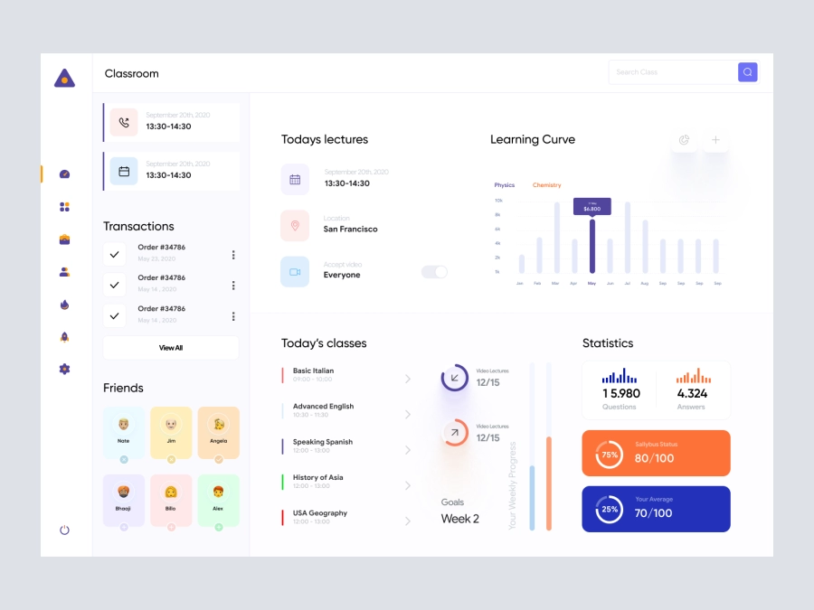 Download EduRakha - Student Dashboard UI Concept for Figma and Adobe XD