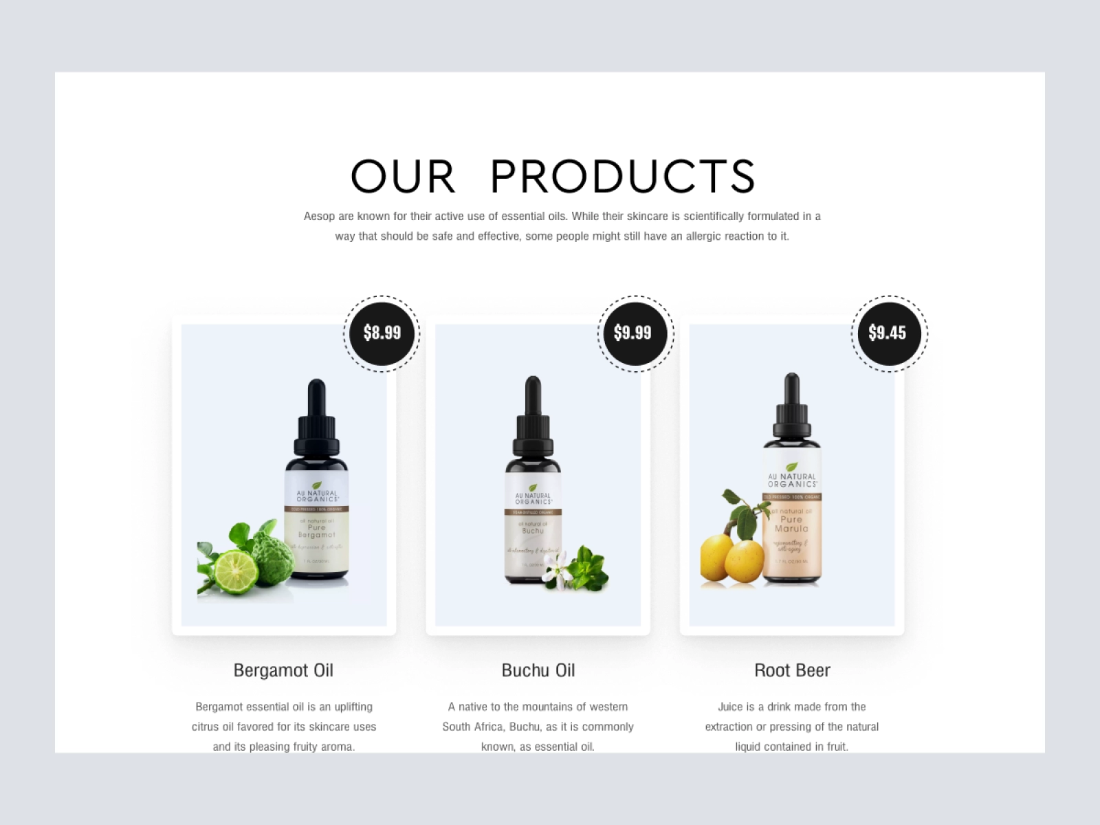 AUNatural Organics - Beauty and Cosmetics Store for Figma and Adobe XD - screen 4