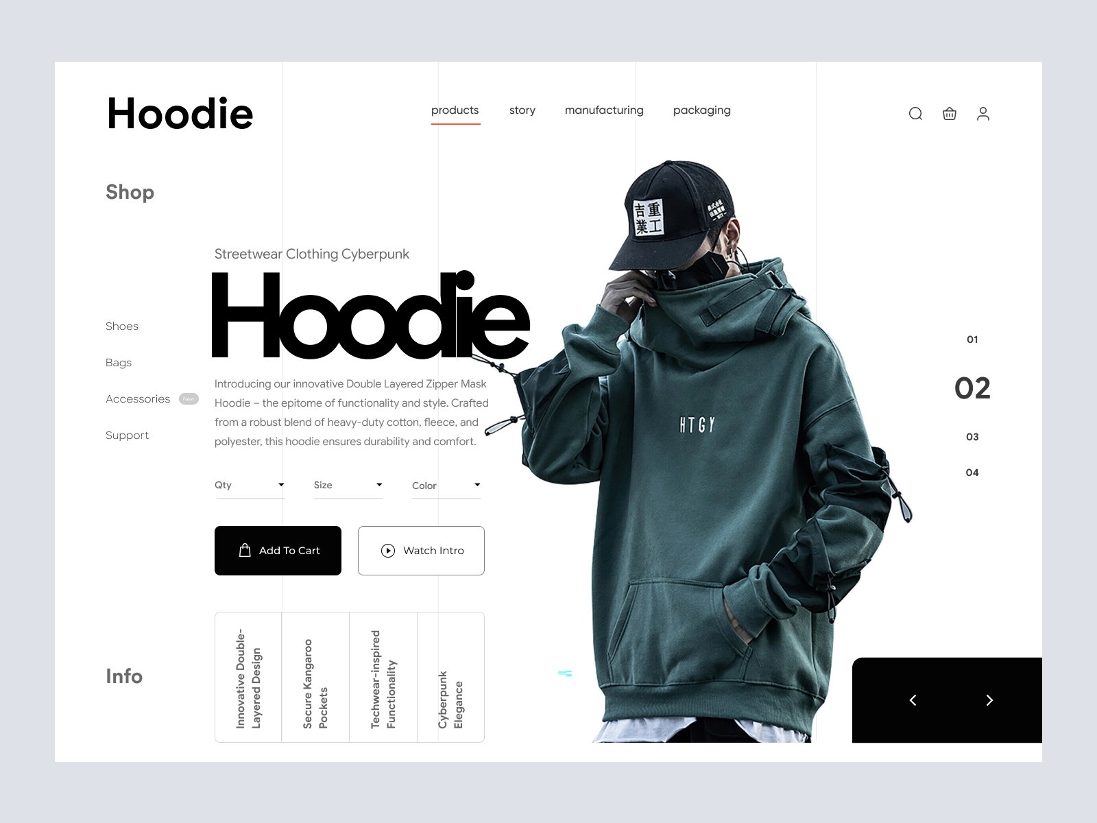 Shopify Website Homepage Design For Fashion Products for Figma and Adobe XD - screen 1
