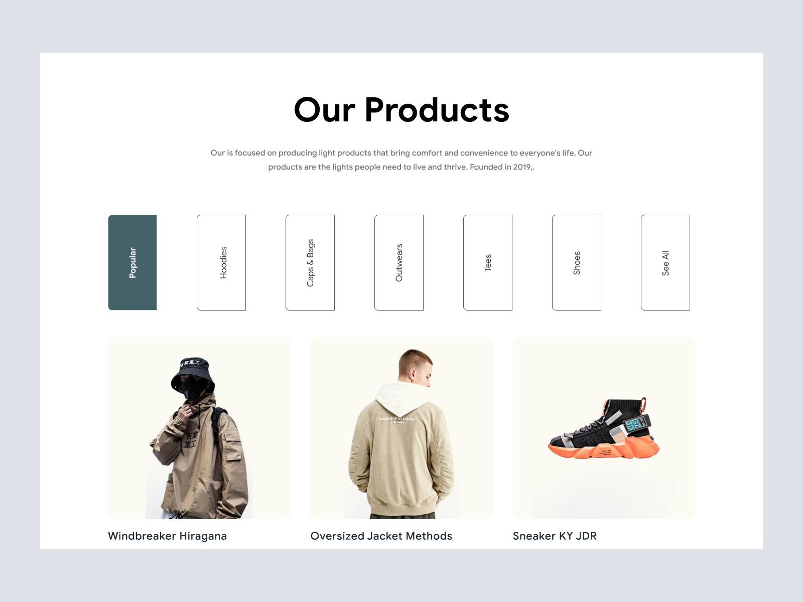 Shopify Website Homepage Design For Fashion Products for Figma and Adobe XD - screen 3