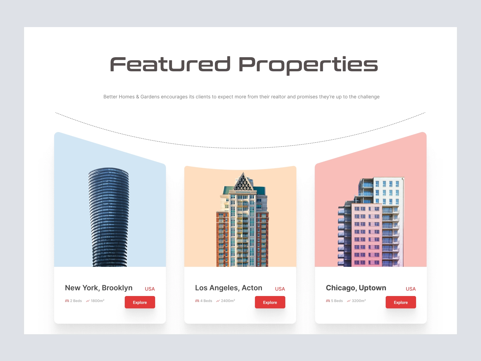 Prospects - Real Estate Website Homepage for Figma and Adobe XD - screen 2