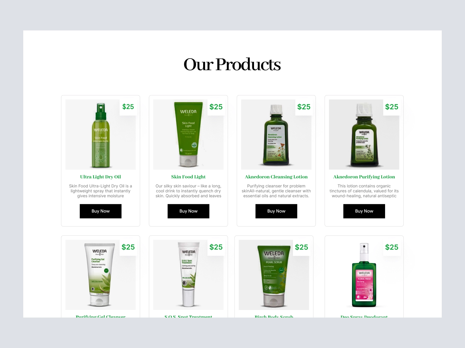 Weleda - Cosmetics and Beauty Store for Figma and Adobe XD - screen 3