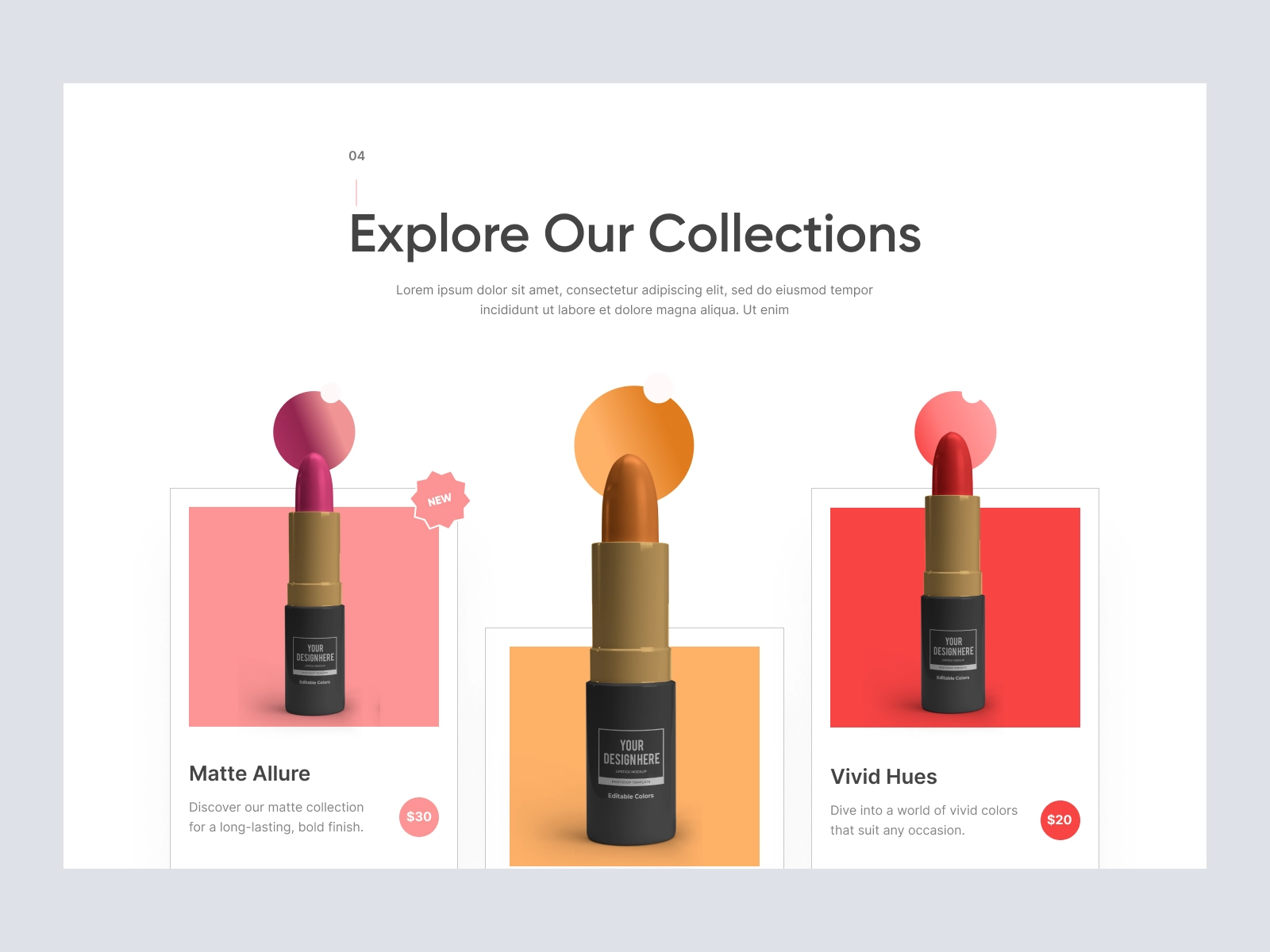 Eleanor - Cosmetics Serum Product Website for Figma and Adobe XD - screen 4