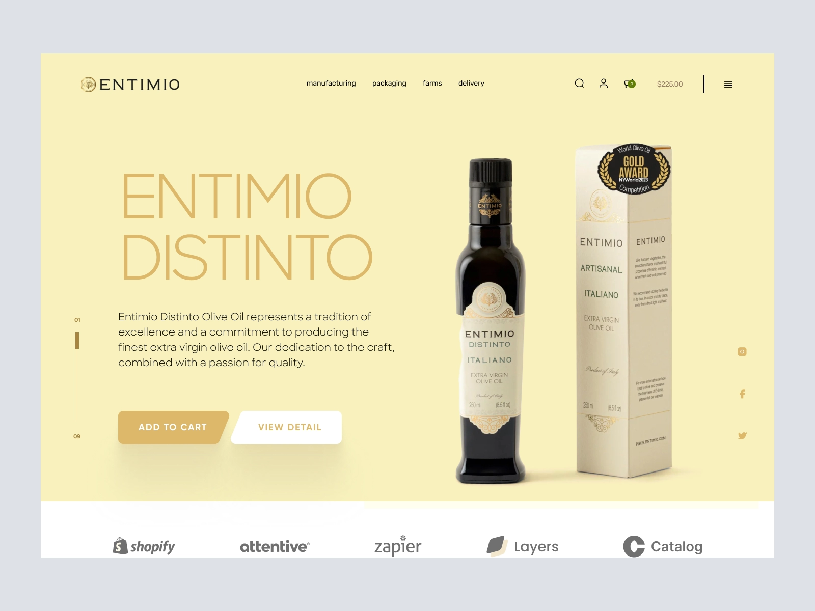 Entimio - Beauty and Cosmetics Product Store for Figma and Adobe XD - screen 1