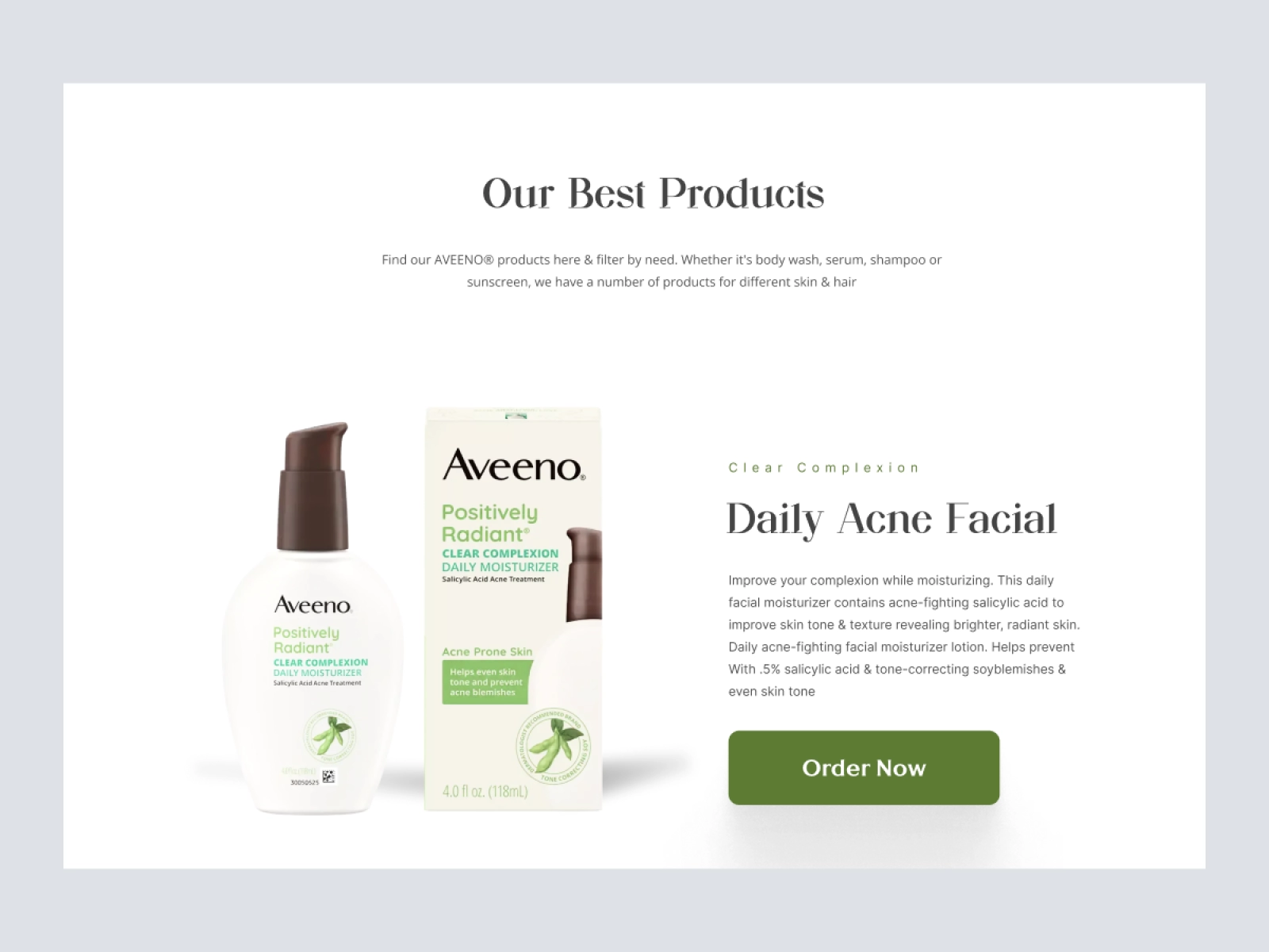 Aveeno - Cosmetics and Beauty Store for Figma and Adobe XD - screen 3