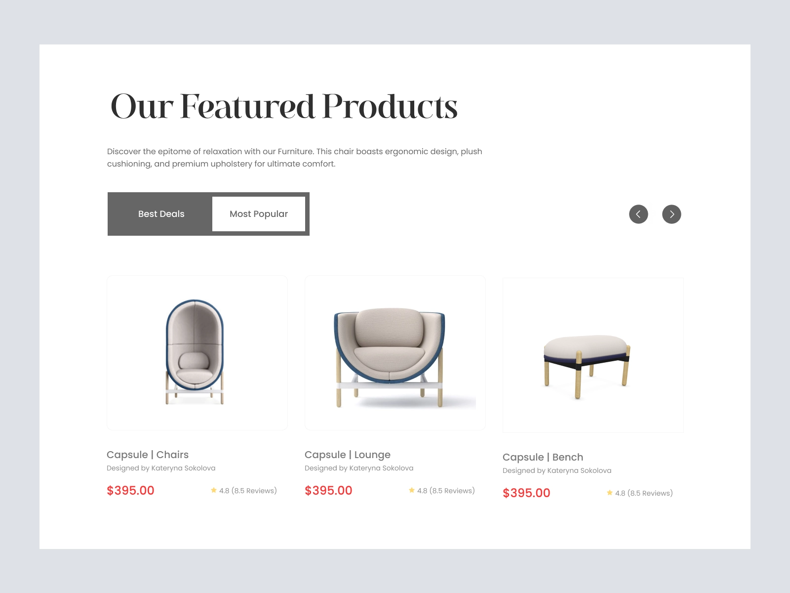 Casala - Furniture Store Design for Figma and Adobe XD - screen 4