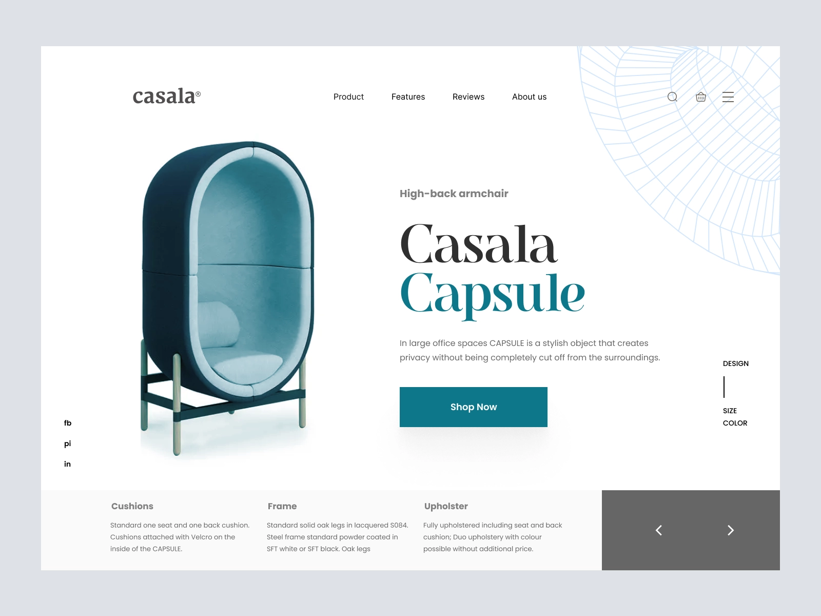 Casala - Furniture Store Design for Figma and Adobe XD - screen 1