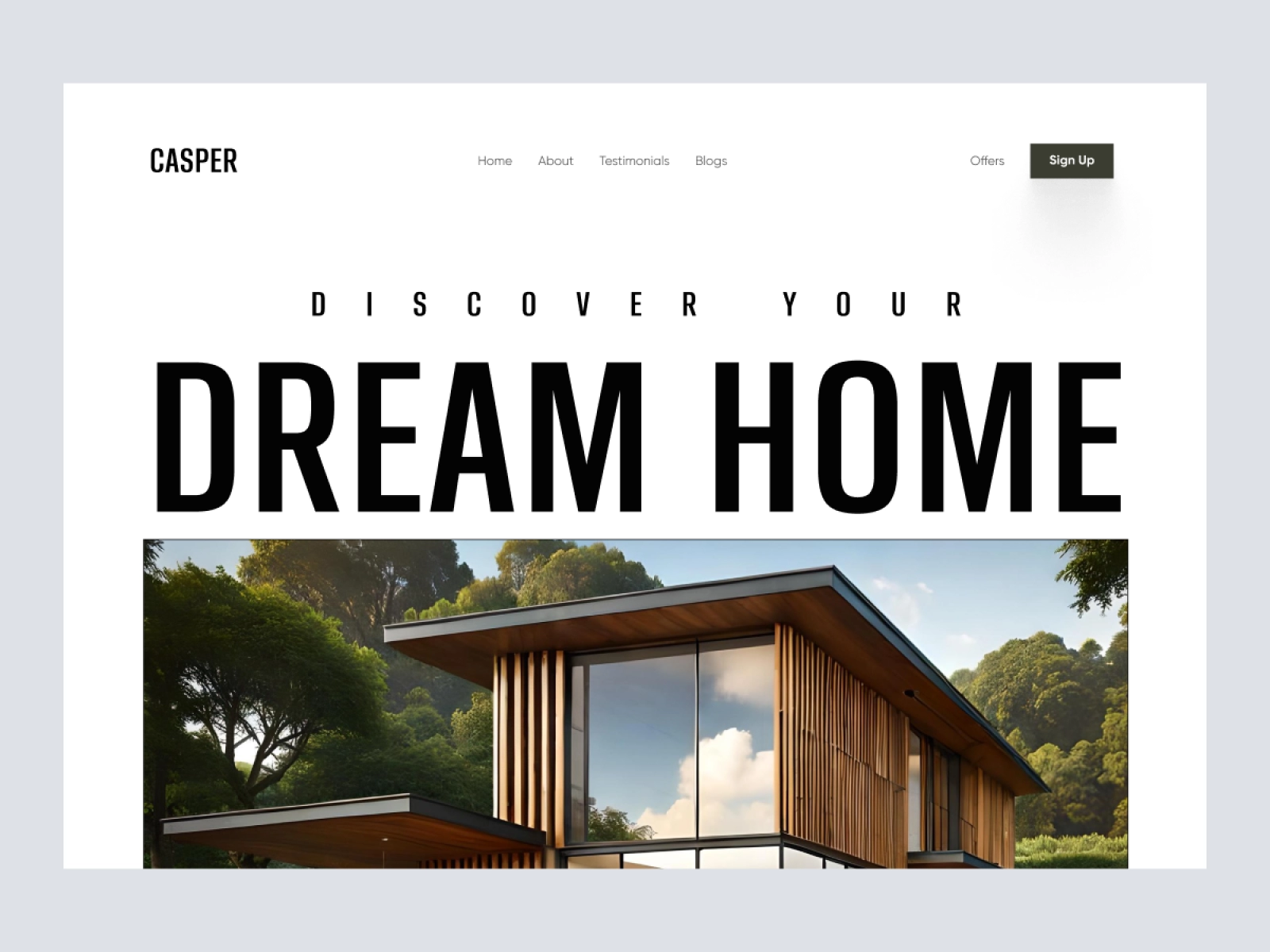Casper - Property Finder Website (Real Estate Website) for Figma and Adobe XD - screen 1
