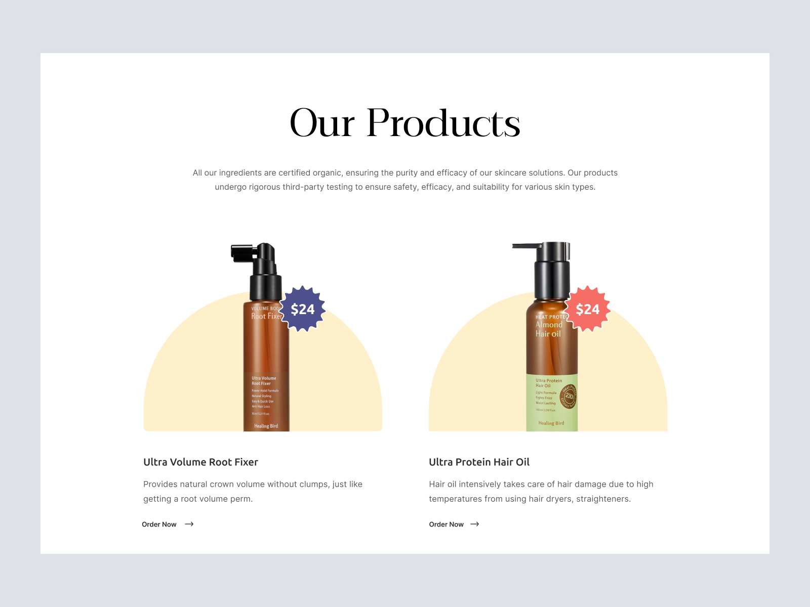 Healing Bird - Beauty and Cosmetics Product Store for Figma and Adobe XD - screen 3