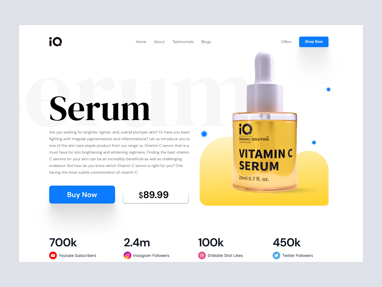 IQ - Shopify Cosmetics and Beauty Store for Figma and Adobe XD - screen 1