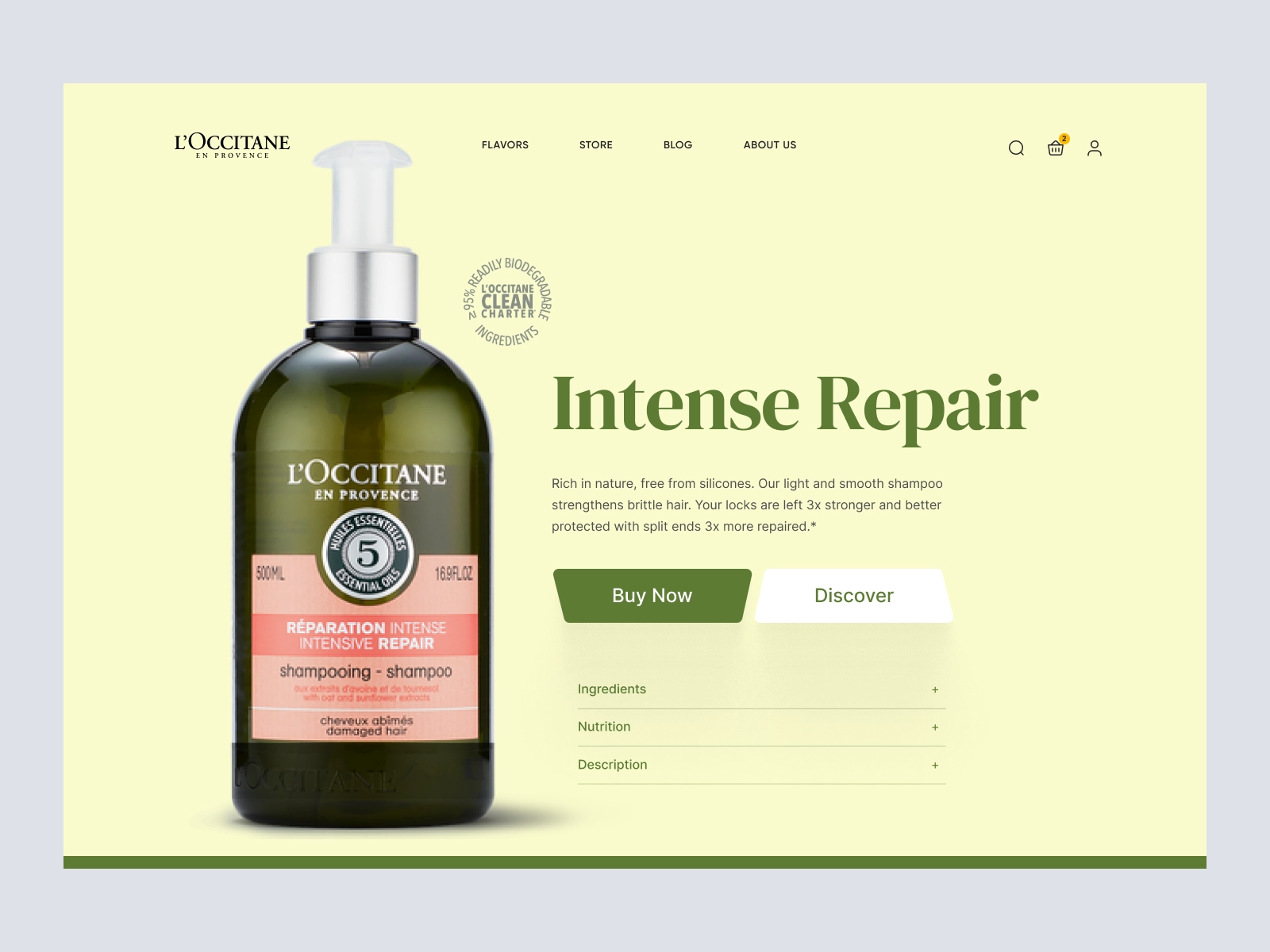 Loccitane - Cosmetic and Beauty Product Store for Figma and Adobe XD - screen 1