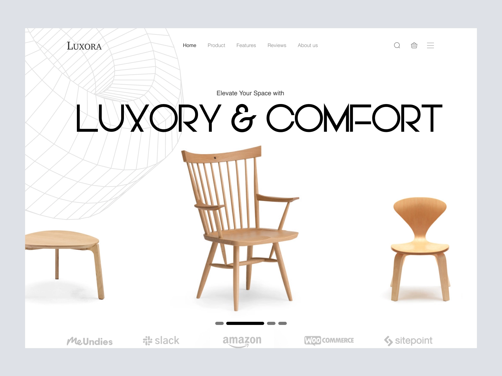 Luxora - Modern Furniture Store for Figma and Adobe XD - screen 1