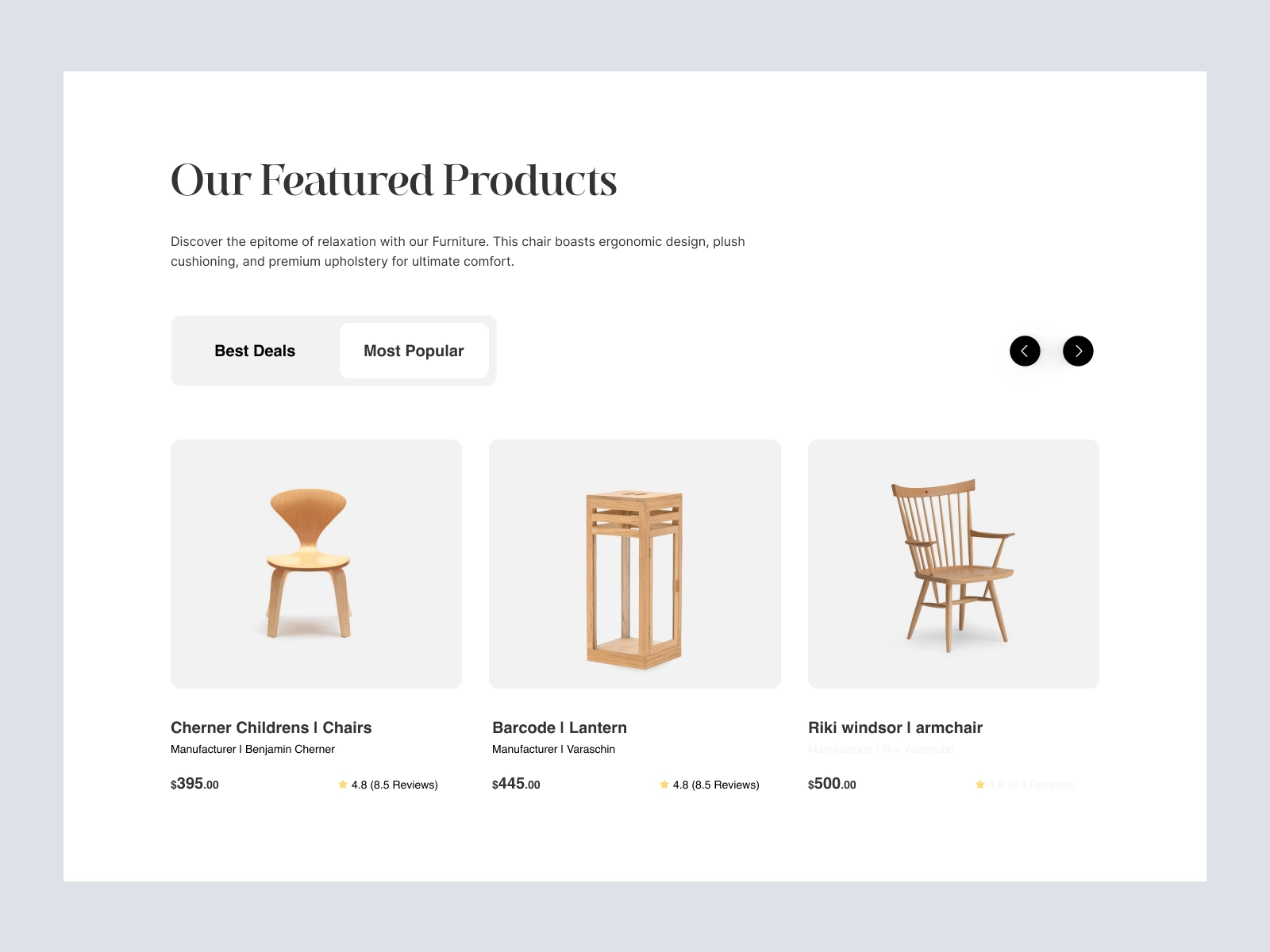 Luxora - Modern Furniture Store for Figma and Adobe XD - screen 4