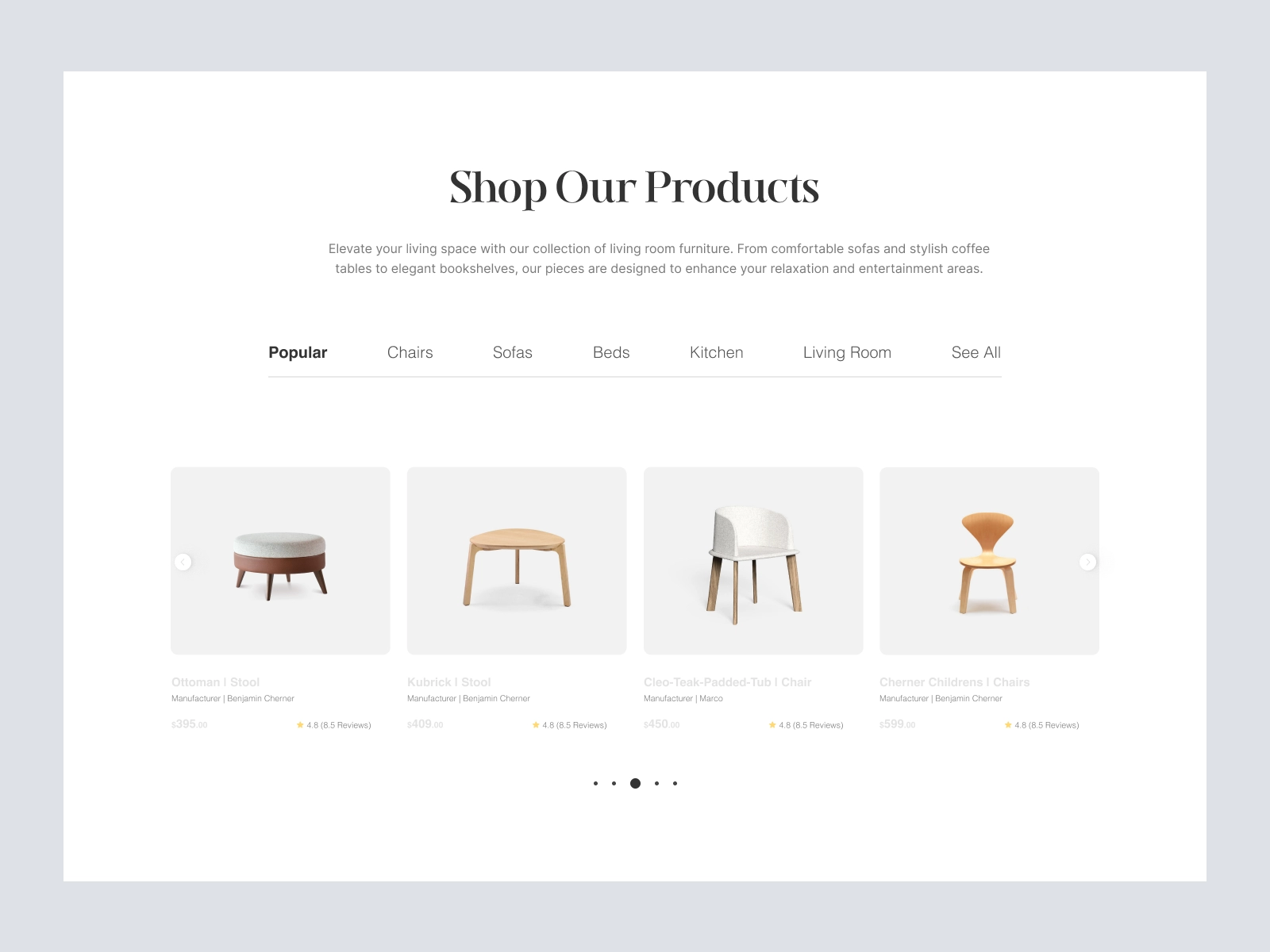 Luxora - Modern Furniture Store for Figma and Adobe XD - screen 5