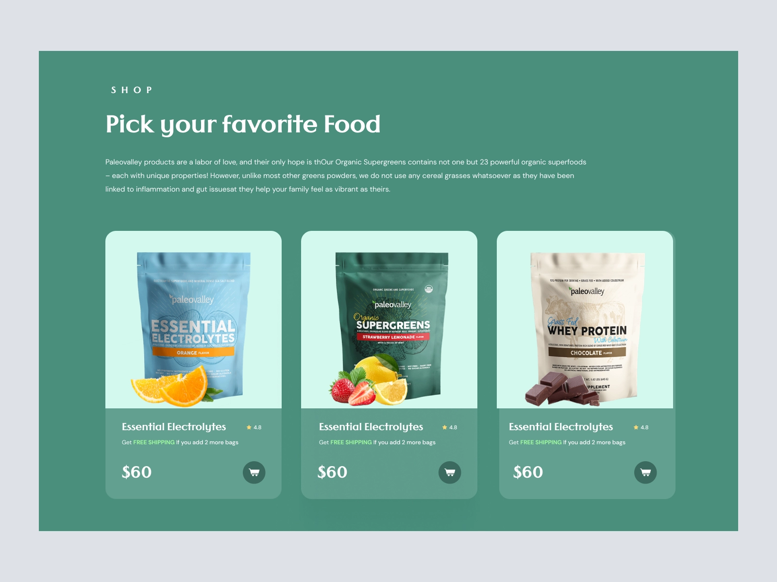 PaleoValley - Organic Food for Figma and Adobe XD - screen 4
