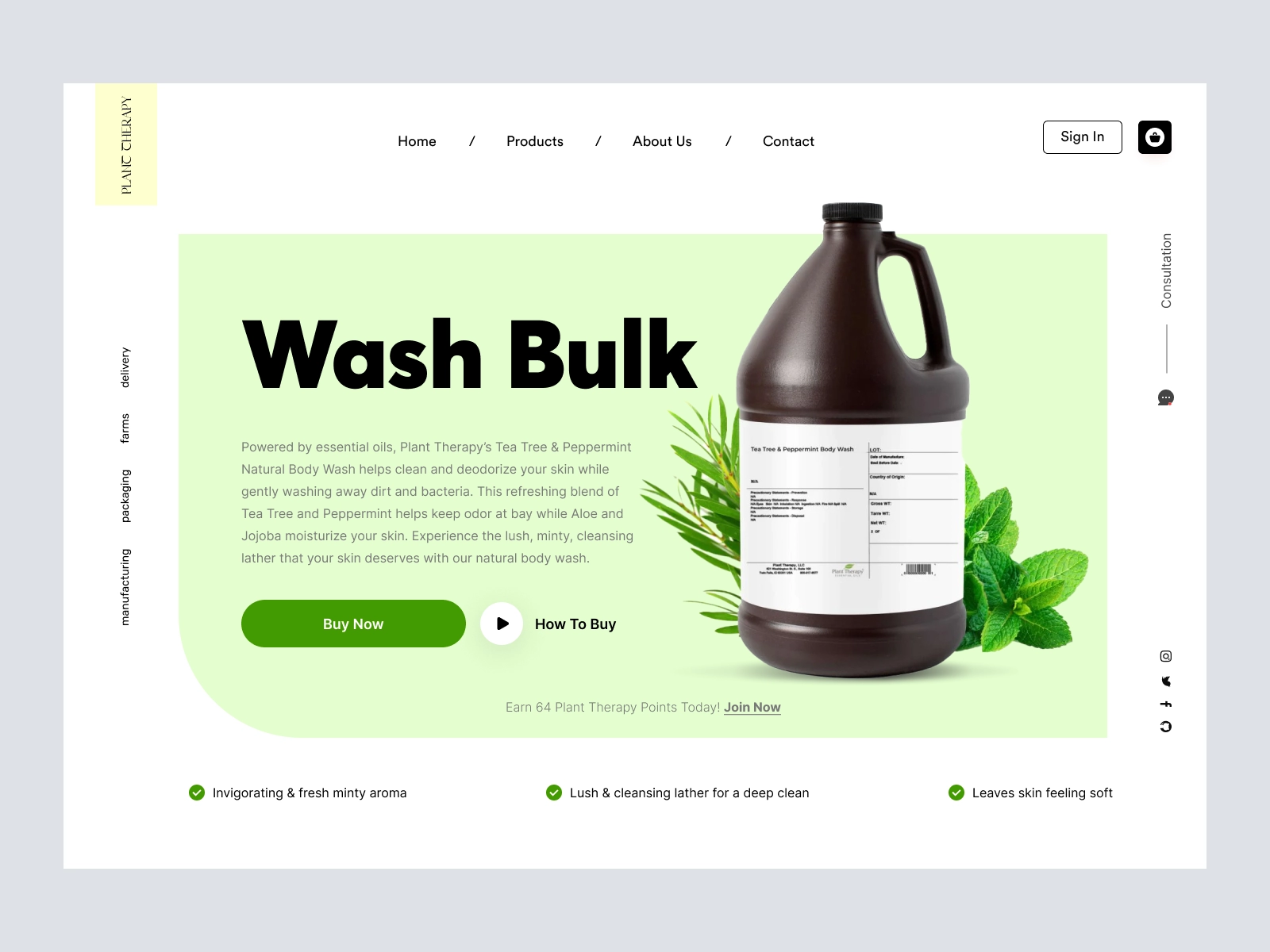 Plant Therapy - Shopify Cosmetics and Beauty Store for Figma and Adobe XD - screen 1