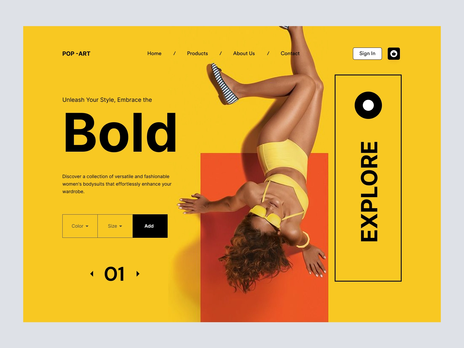 PopArt - Shopify Bold Products Store for Figma and Adobe XD - screen 1