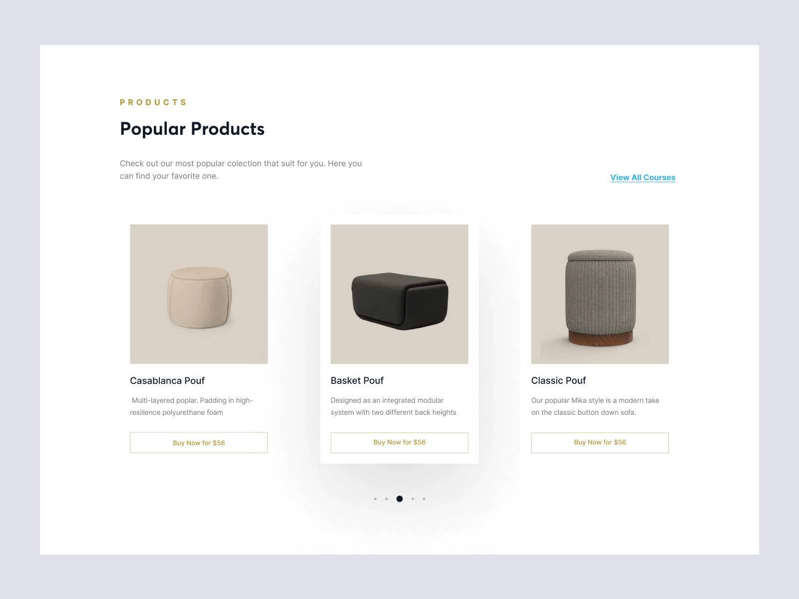 PuffNest - Shopify Store Design for Furniture Products for Figma and Adobe XD - screen 4