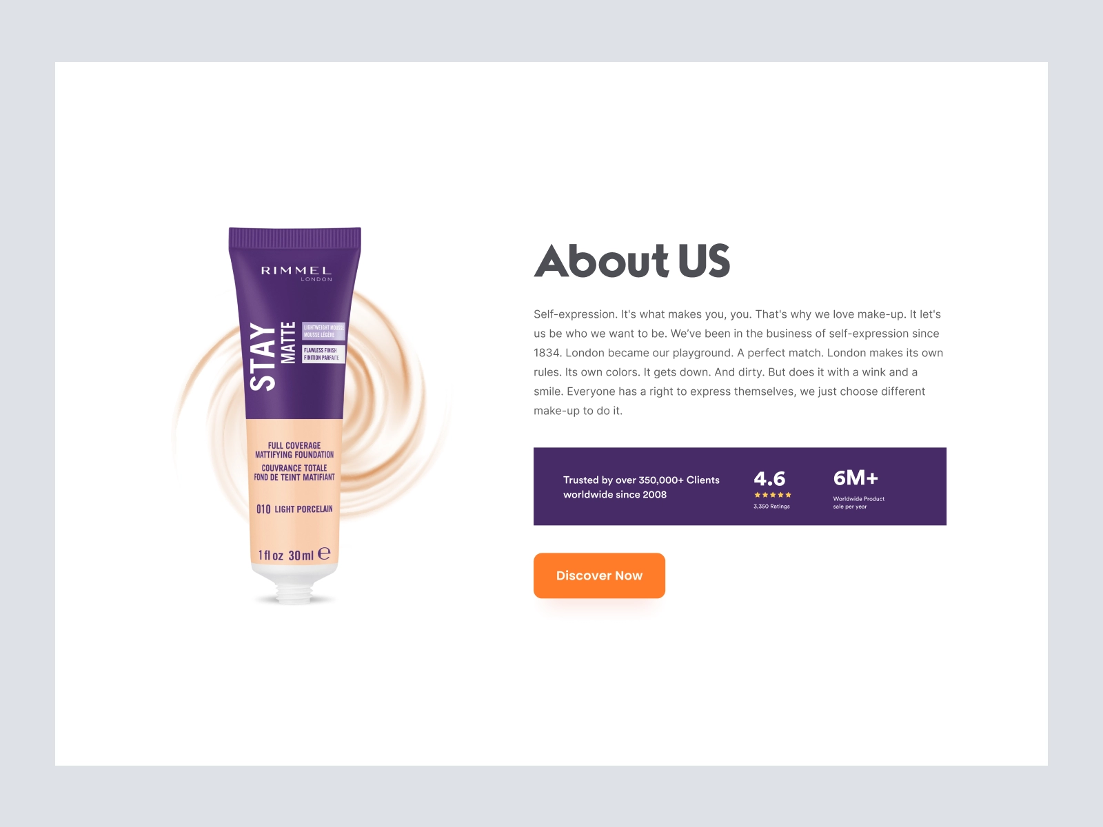 RIMMEL - Shopify Store Design for Cosmetics Products for Figma and Adobe XD - screen 4